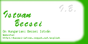 istvan becsei business card
